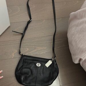 Coach Black Leather Crossbody Bag